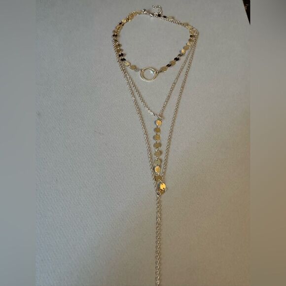 Layered Necklace Set A1462 - Picture 3 of 4